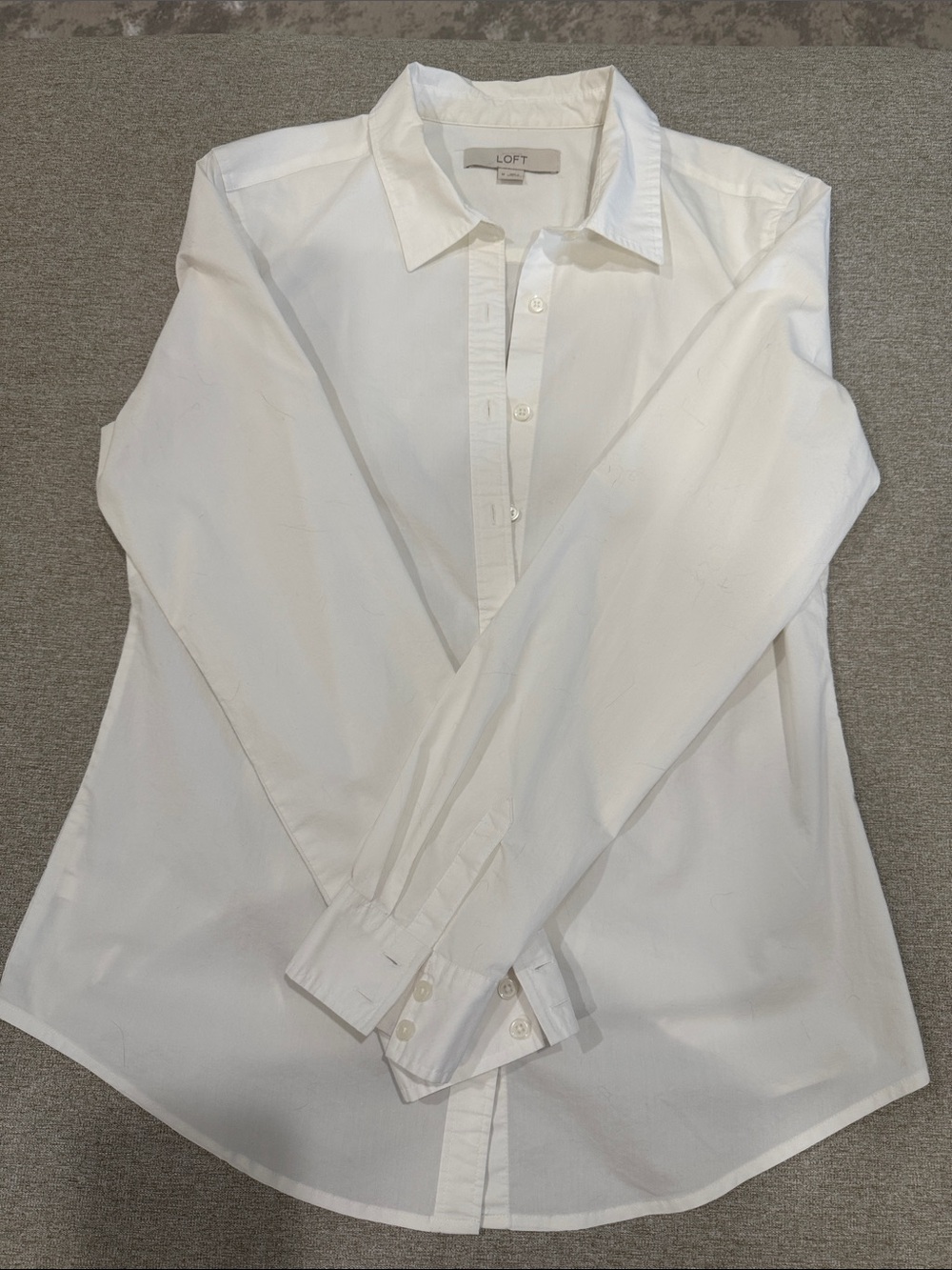 LOFT White Women’s Button-Down Dress Shirt